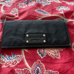 Kate Spade Flap Wallet Nylon Leather